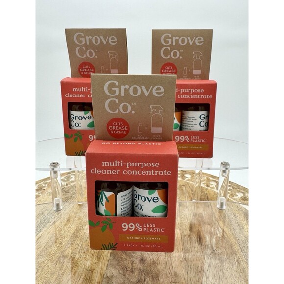 NIB Grove Co. Multi Purpose Cleaner Concentrate Orange & Rosemary 6 1oz Bottles - Picture 1 of 4